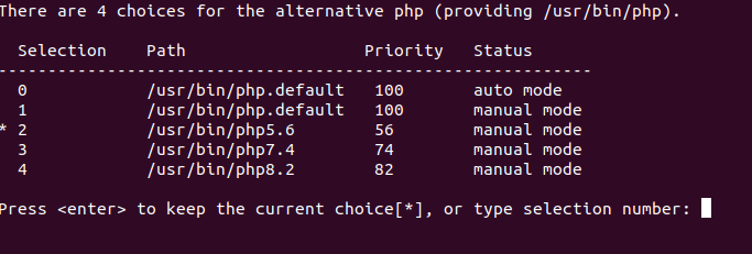 switch php versions